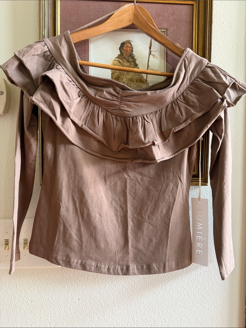 Lumiere Ruffled Long Sleeve Top